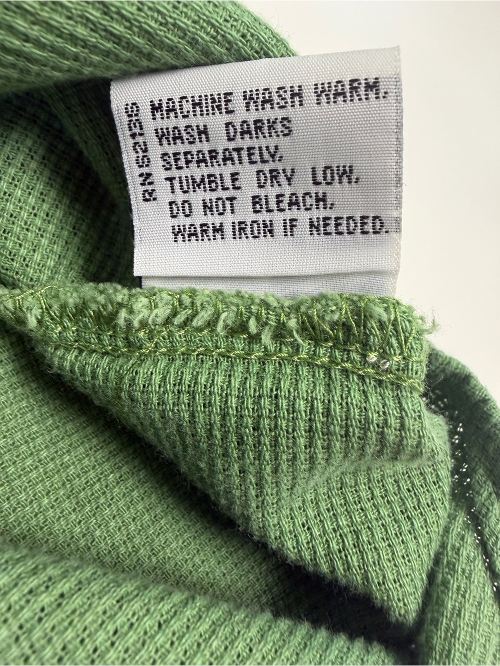 Vintage 90's Guess Jeans USA Men's XXL Green Waffle Camp Shirt Made In Hong Kong - Picture 6 of 10